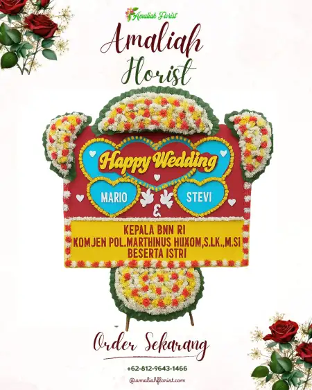 Papan Bunga Pernikahan Borogojol